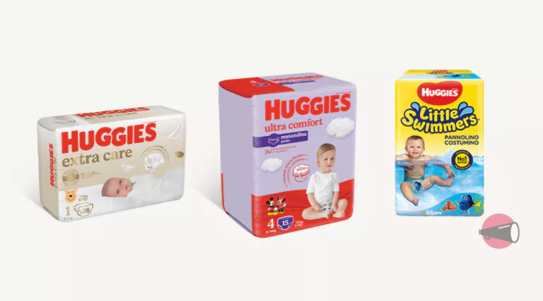 Richiedi i campioni omaggio dei pannolini Huggies: Extra Care Bebè; Ultra Comfort Mutandina e Little Swimmers
