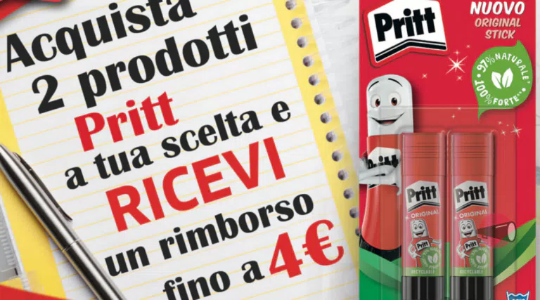 Spendi & Riprendi con Pritt in Conad SuperStore e Spazio Conad: come ricevere 4 euro di rimborso
