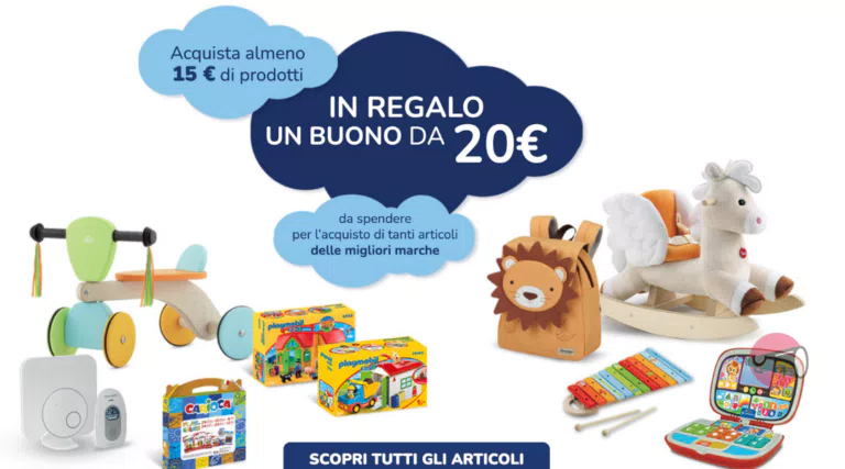 Cashback “Libenar ti premia”: spendi 15€ e ricevi 20€ per acquistare Trudi, Clementoni, Carioca, Foppapedretti, Bassetti, Playmobil e molti altri