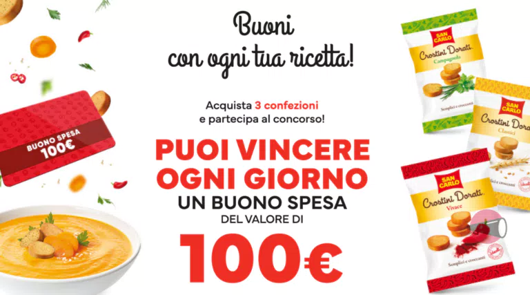 Concorso San Carlo 2023: vinci buoni spesa da 100€