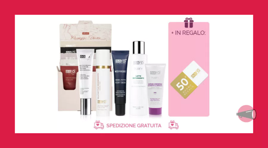 Offerta Barò Cosmetics: 6 prodotti Barò Cosmetics a soli 59,90€ + Buono Regalo Dal Valore Di 50 €