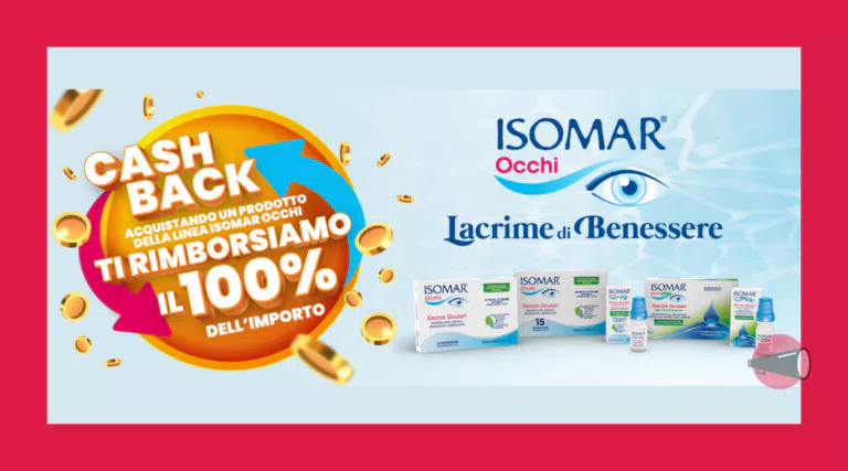 Isomar Occhi Cashback 100%: provami gratis rimborsato fino a 19,90€