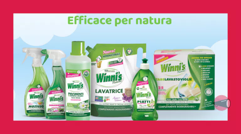 Concorso “Winni’s efficace per natura”: 10 premi da 1.000€ per spese green
