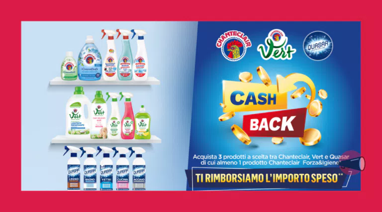 Cashback Chanteclair, Vert e Quasar: ti rimborsa l'importo speso (fino a 5 euro)