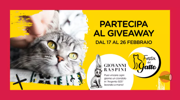 Concorso Arcaplanet “Festa del Gatto”: vinci ciondoli Raspini Charms