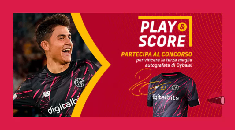 Vinci gratis maglia autografata da Paulo Dybala con il concorso AS Roma
