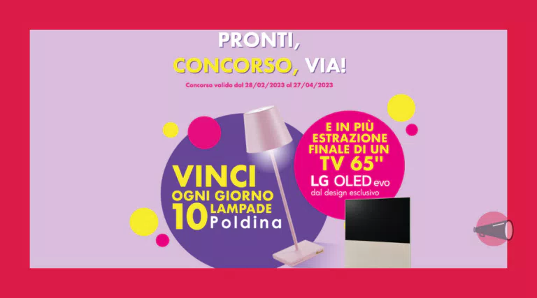Concorso di primavera Bauli: vinci lampade Poldina e Tv da 65”