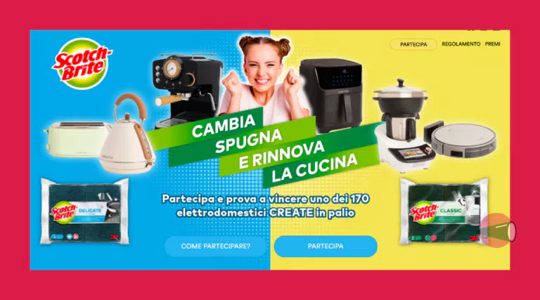 Concorso Scotch-Brite 2023: vinci elettrodomestici CREATE