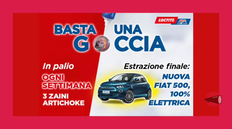Concorso Super Attak 2023: vinci zaini Artichoke e una Fiat 500 Elettrica