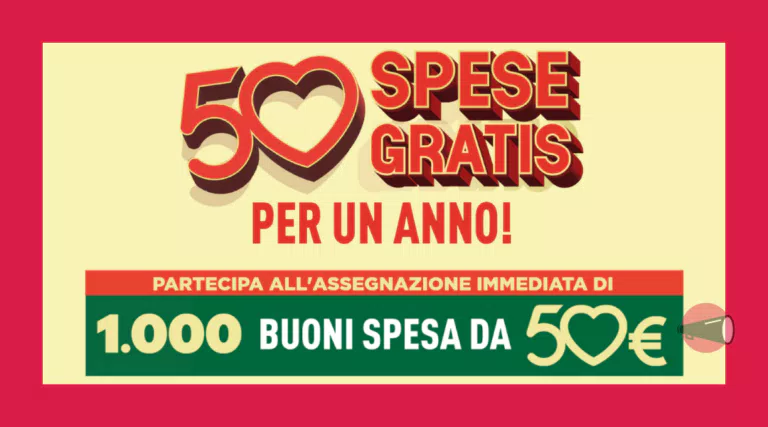 Concorso “50° anniversario Crai”: come vincere spese gratis per un anno e 1.000 buoni spesa