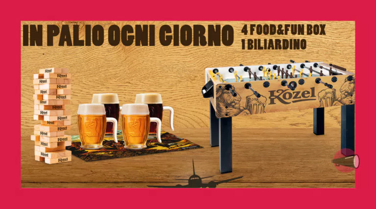 Concorso Kozel 2023: come vincere un biliardino e Food&Fun box e viaggio a Praga