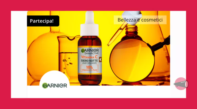Diventa tester del siero notte Garnier SkinActive Vitamina C