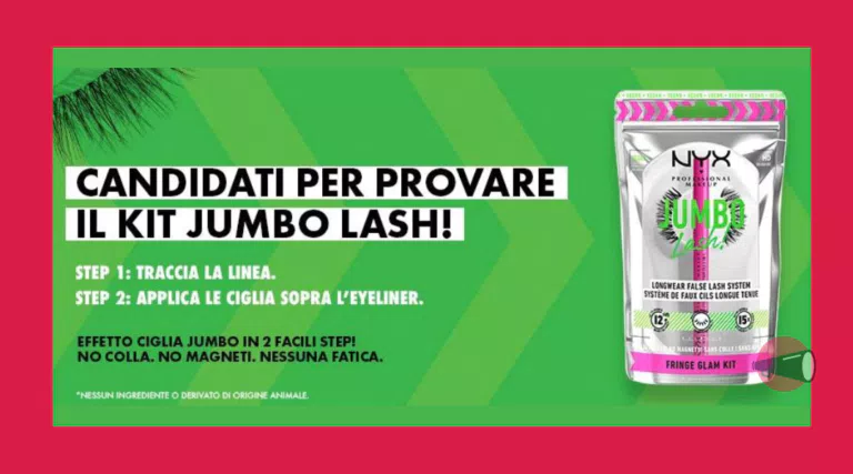 Diventa tester kit Jumbo Lashes NYX (eyeliner e ciglia finte)