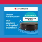 Offerta per nuovi soci Altroconsumo: robot aspirapolvere a soli 2€ (puoi disdire quando vuoi)