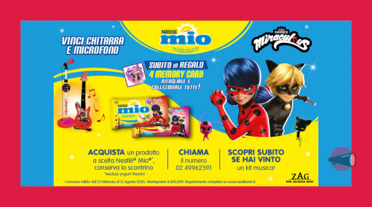 Vinci kit musica Miraculous con il concorso Formaggino MIO