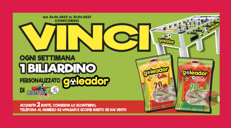 Concorso “Goleador 2023”: vinci biliardini personalizzati