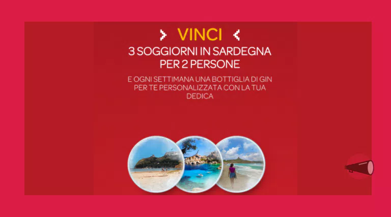 Vinci gratis bottiglia di Gin per Te personalizzata o soggiorno in Sardegna