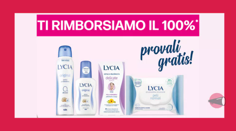 Col nuovo Provali Gratis Lycia: acquista 10 euro di prodotti e ricevi 10 euro di rimborso!