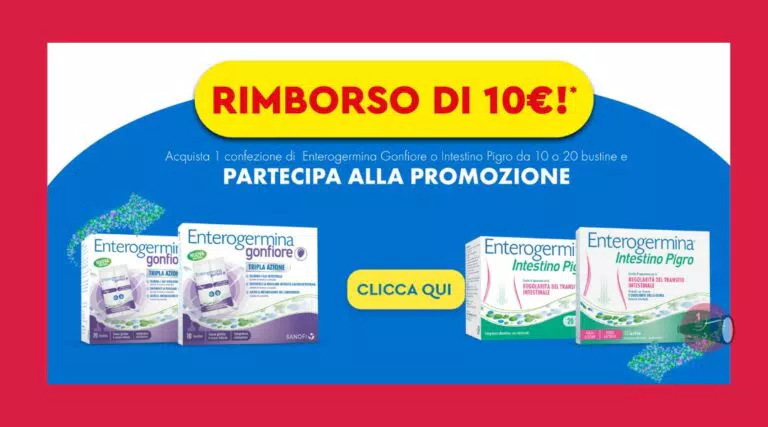 Cashback Enterogermina integratori: ti aspetta un rimborso di 10€