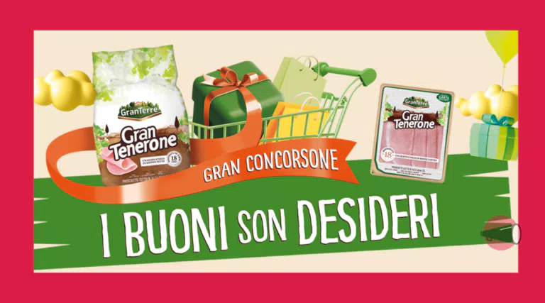 Concorso GranTenerone “I buoni son desideri”: vinci ogni giorno 200€ e 1000€ a settimana.