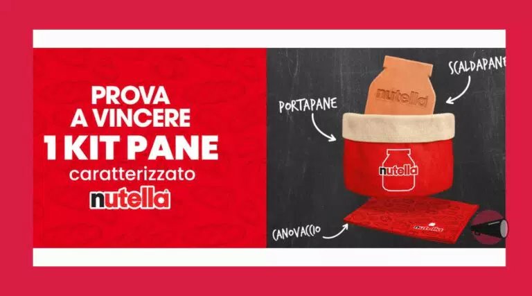 Concorso Nutella 2023: vinci Kit pane brandizzato Nutella