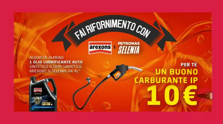 “Fai rifornimento con Arexons e Selenia”: vinci 10€ di buoni carburante per i tuoi rifornimenti!
