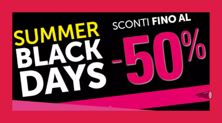 Su Capello Point partono i summer black days. Su tanti prodotti sconti fino al 50%