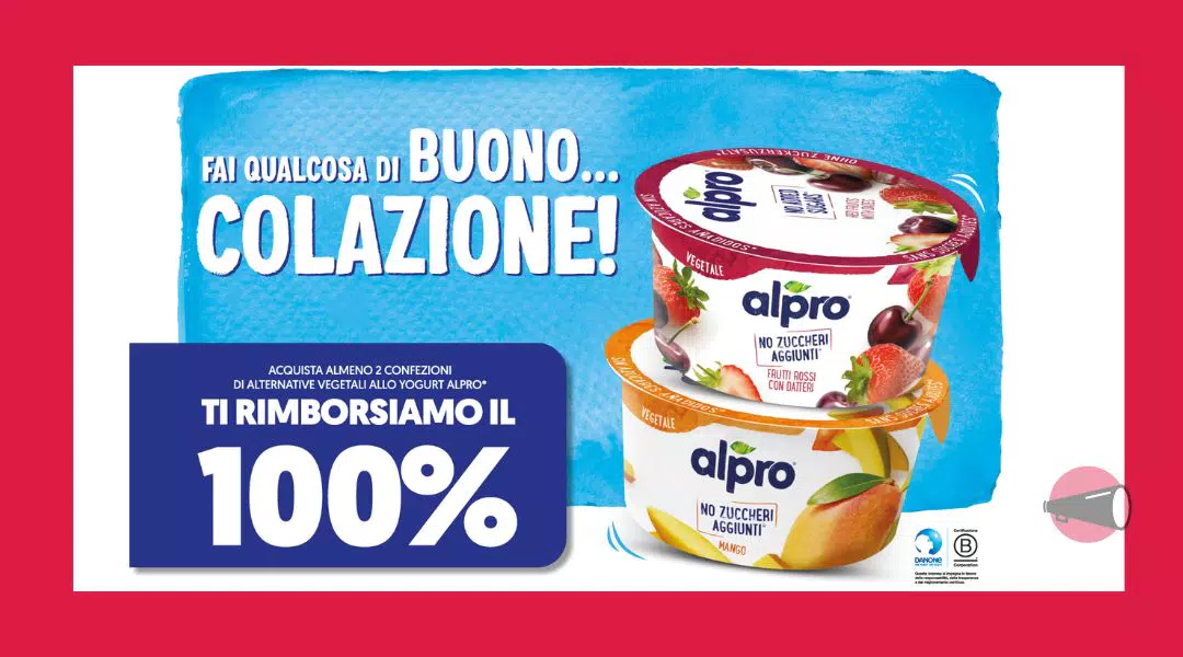 "Prova Alpro Pbay, ti rimborsiamo il 100%": ricevi il pieno rimborso di 2 prodotti!