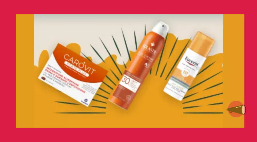 Sconto solari fino a -60% su efarma. Valida fino a fine Agosto