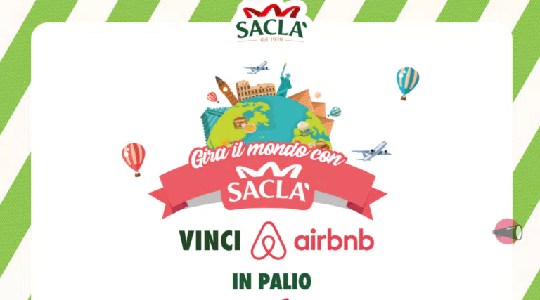 Concorso Saclà 2023: vinci buoni AirBnb fino a 1000€