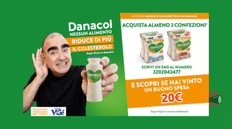 Concorso “Ascolta il tuo cuore e vinci con Danacol”: vinci 200 buoni Valassis
