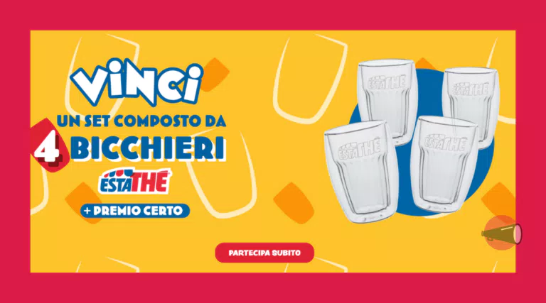 Vinci Set di Bicchieri Estathé 2023: Ogni Ora un Premio!
