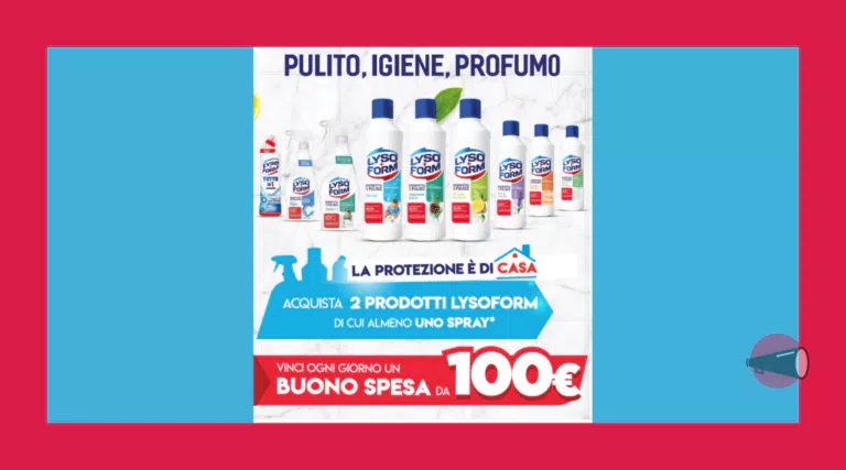Concorso Lysoform 2023: vinci buoni spesa da 100€