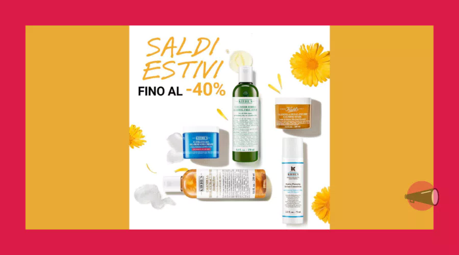 CONTINUANO LE KIEHL'S SUMMER VIBES: Per te uno sconto del 40% su una selezione di prodotti!