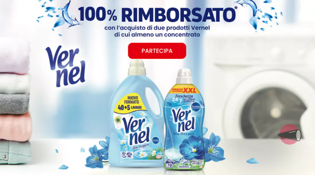 Provami Gratis Vernel: rimborso 100% su 2 prodotti con Risparmio Casa