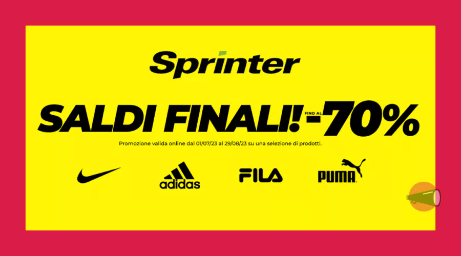 Fino al -70% di sconto su articoli sportivi dei migliori brand
