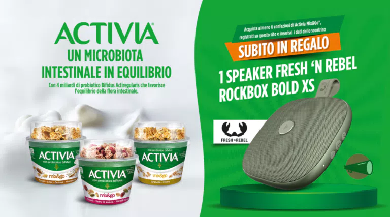 Premio certo “Activia Mix&Go”: come avere lo speaker portatile Fresh ‘n Rebel