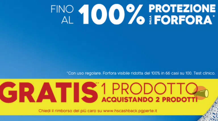 Cashback Head&Shoulders: come ricevere un prodotti in omaggio