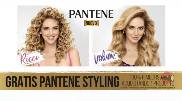 Cashback Pantene: acquista un prodotto della linea Styling e ottieni il rimborso completo!