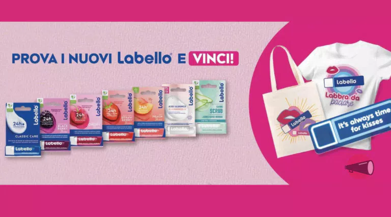 Concorso Labello 2023: vinci ogni giorno Tote Bag o T-Shirt