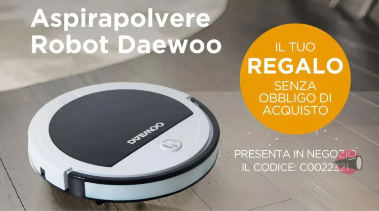 Visita Premiata Bottega Verde 2023-2024: ricevi il robot aspirapolvere Daewoo (premio certo)