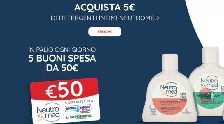 Concorso Neutromed 2023: vinci buoni spesa da 50€