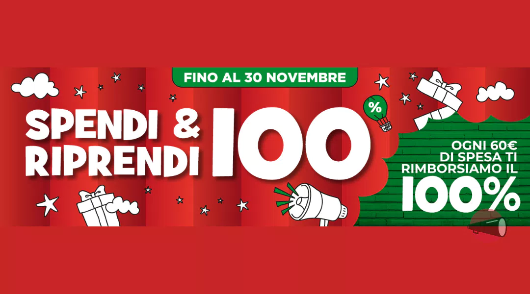 Spendi e Riprendi da Toys Center: cashback 100% in buoni spesa!