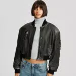 Giubbotto bomber effetto pelle consumato in offerta