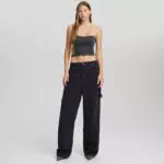 Pantaloni skater fit dettaglio carpenter in offerta