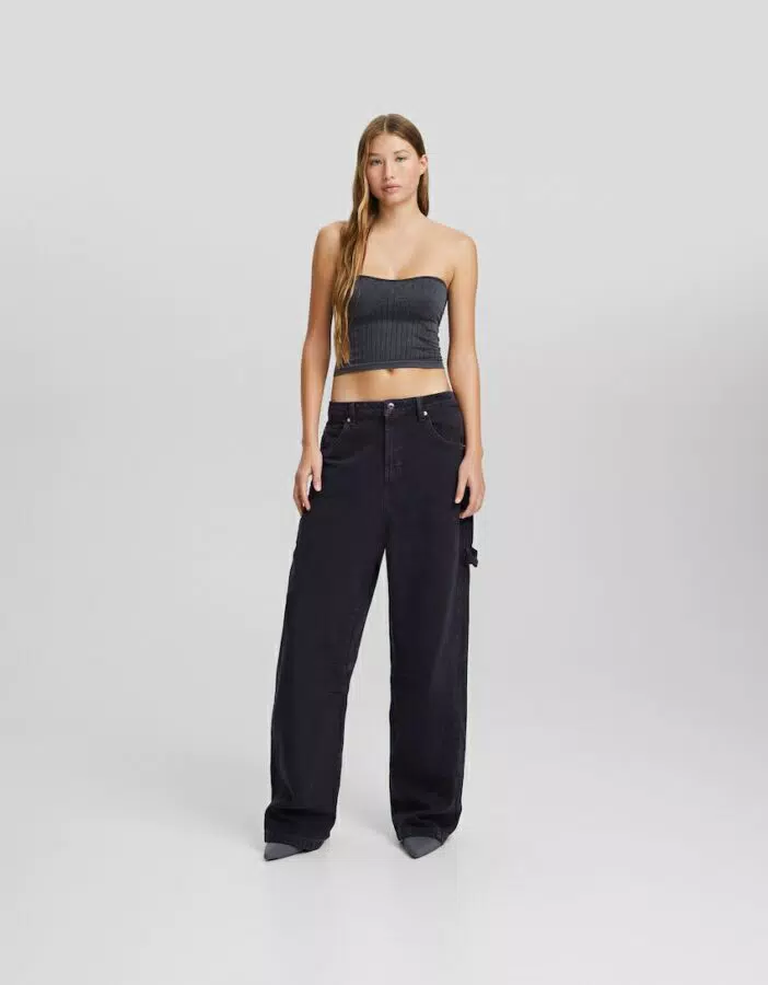 Pantaloni skater fit dettaglio carpenter in offerta
