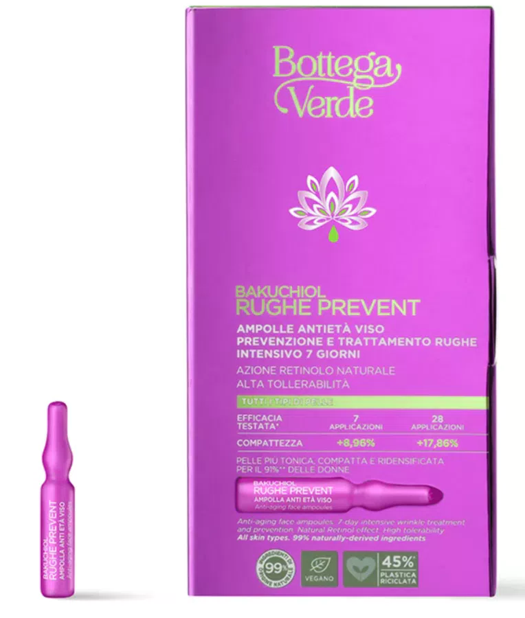 BAKUCHIOL - RUGHE PREVENT - AMPOLLE ANTI ETÀ VISO