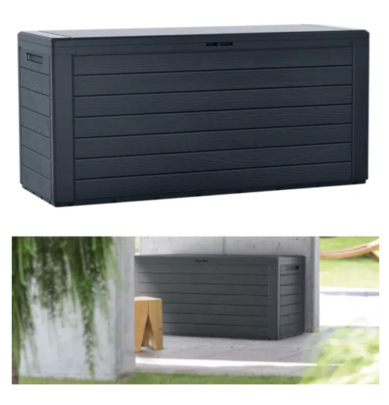 Baule in pvc da giardino con maniglie effetto legno in offerta (-47%)
