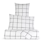 Parure lenzuolo raso di cotone fantasia check (-50% di sconto)