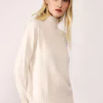 Lupetto oversize monocolour con spacco sul retro